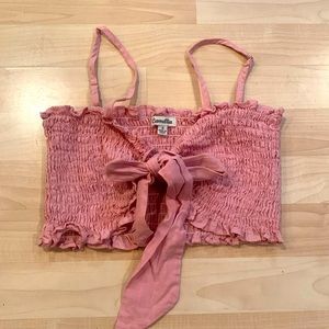 Super cute pink top, brand : camellia